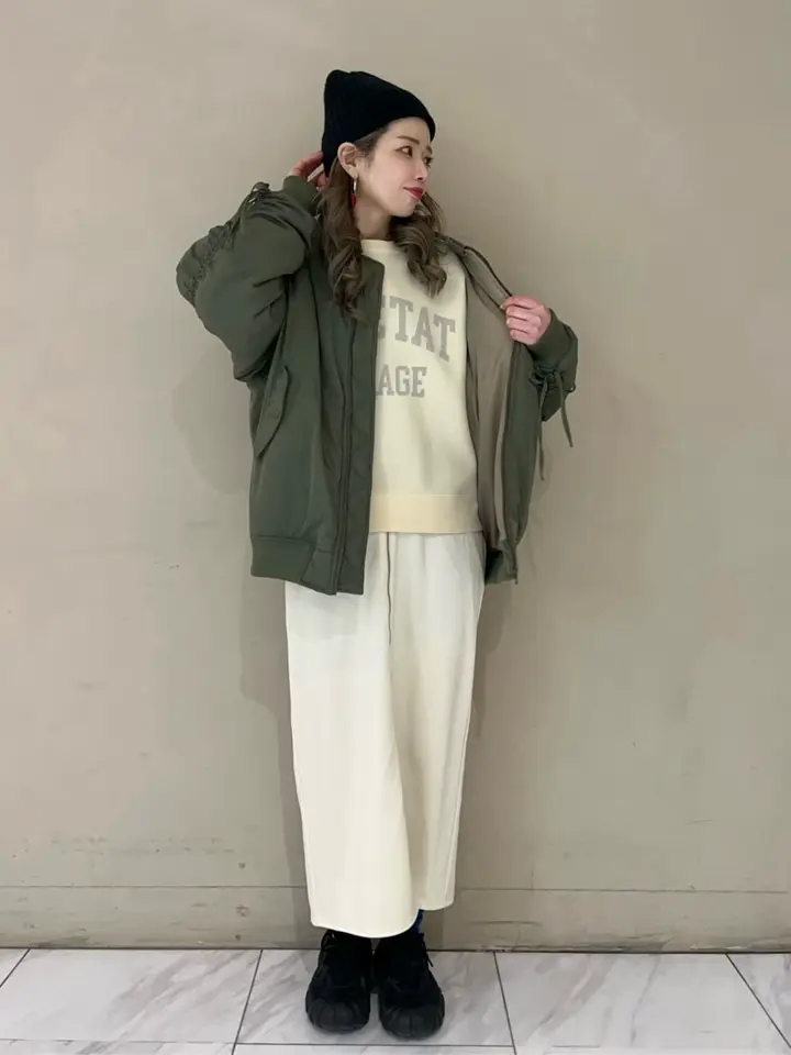 swing by 中綿ボリュームスリーブMA-1/Green Parks（グリーン パークス