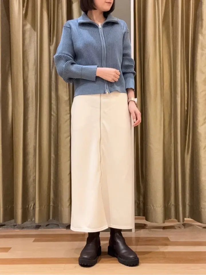 新品❤️CPG スリット入りグリーンスカート あったからくスレ フロントZIPスカート/Green Parks（グリーン