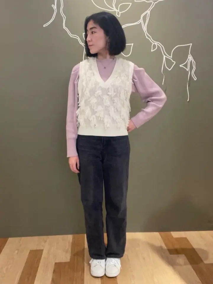 フリンジニットベスト/Green Parks（グリーン パークス）のベスト