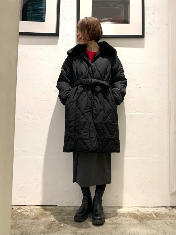 ファー衿ダイヤキルト中綿コート/Green Parks（グリーン パークス）の