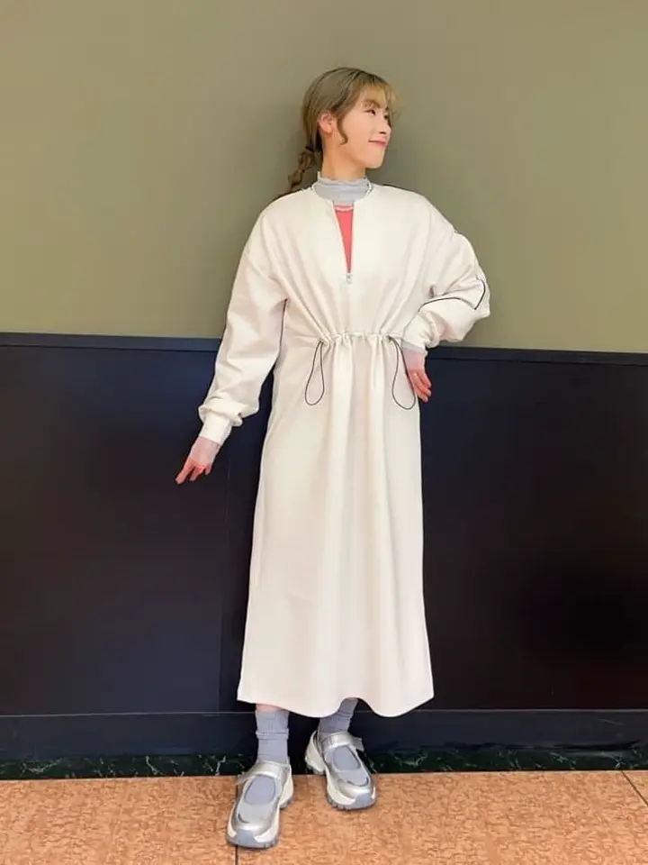 ハーフZIPトラックワンピース/Green Parks（グリーン パークス）の