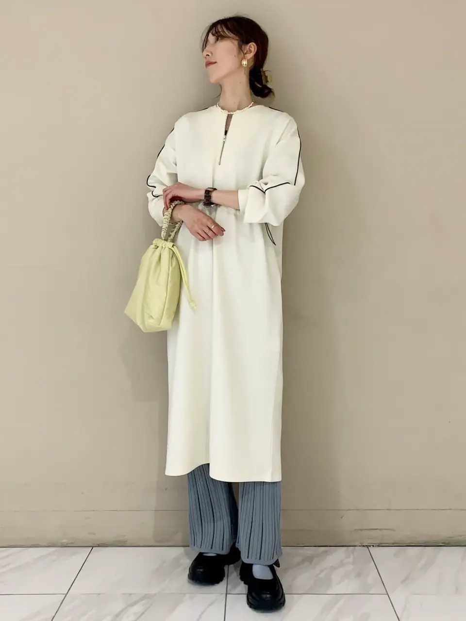 ハーフZIPトラックワンピース/Green Parks（グリーン パークス）の