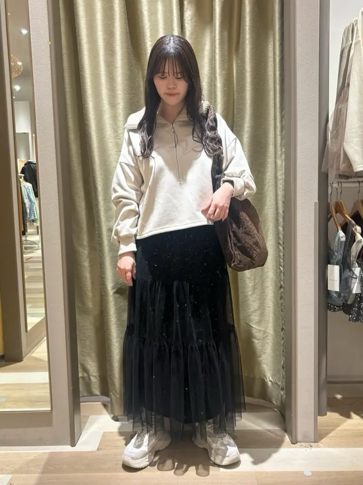 ELENCARE DUE スエードポンチハーフZIP/Green Parks（グリーン