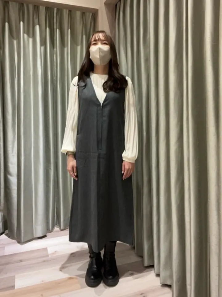 前後2WAYハーフZIPジャンパースカート/Green Parks（グリーン パークス