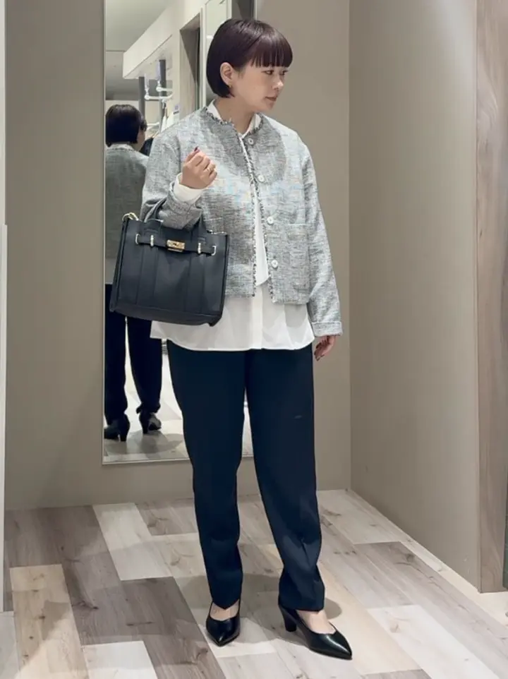 ef-de ツイードノーカラージャケット/Green Parks（グリーン パークス