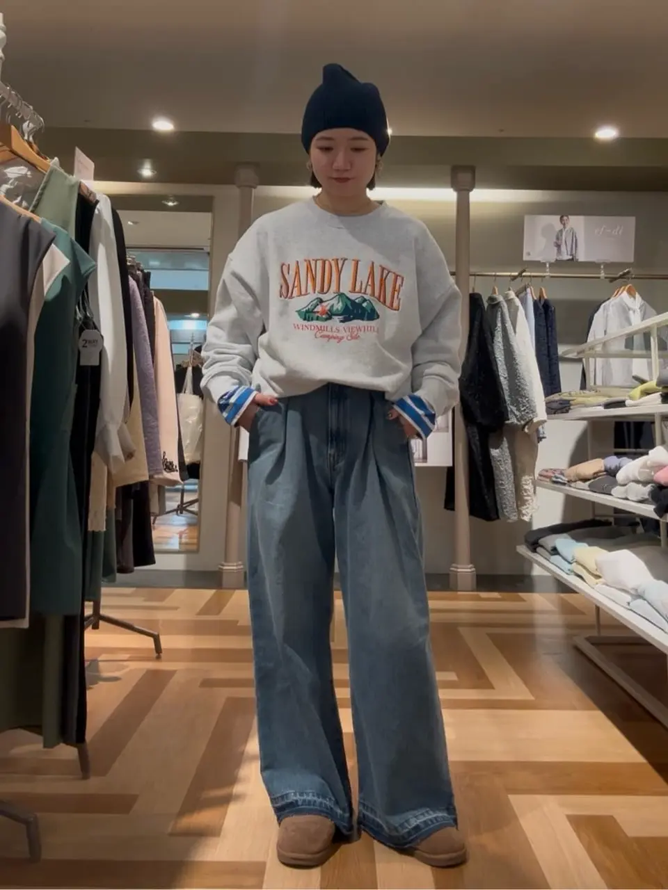 刺繍裏毛プルオーバー/AMERICAN HOLIC（アメリカンホリック）の