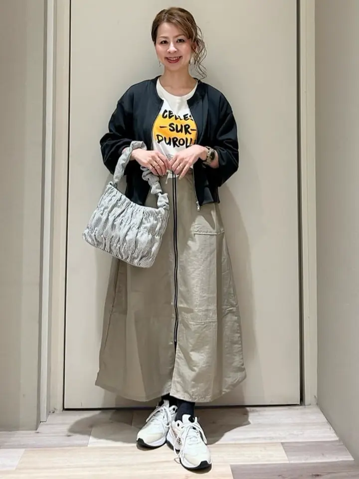 フロントZipコクーンスカート/Green Parks（グリーン パークス）の