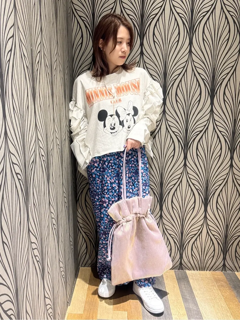 ミッキー＆フレンズ/ジャガードキャミワンピース/Green Parks