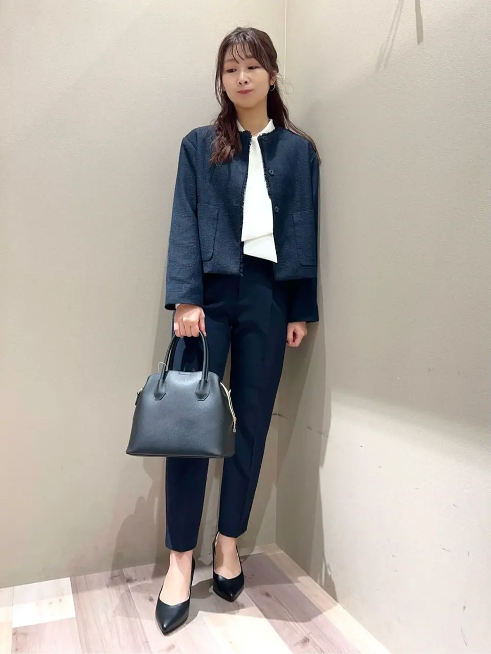 ef-de ツイードノーカラージャケット/Green Parks（グリーン パークス