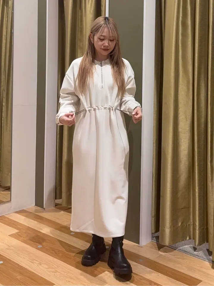 ハーフZIPトラックワンピース/Green Parks（グリーン パークス）の