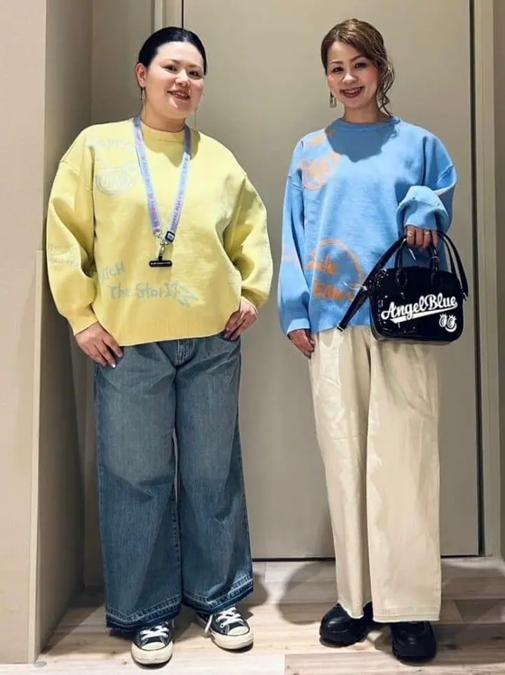 ANGEL BLUEジャガードニットプルオーバー/Green Parks（グリーン