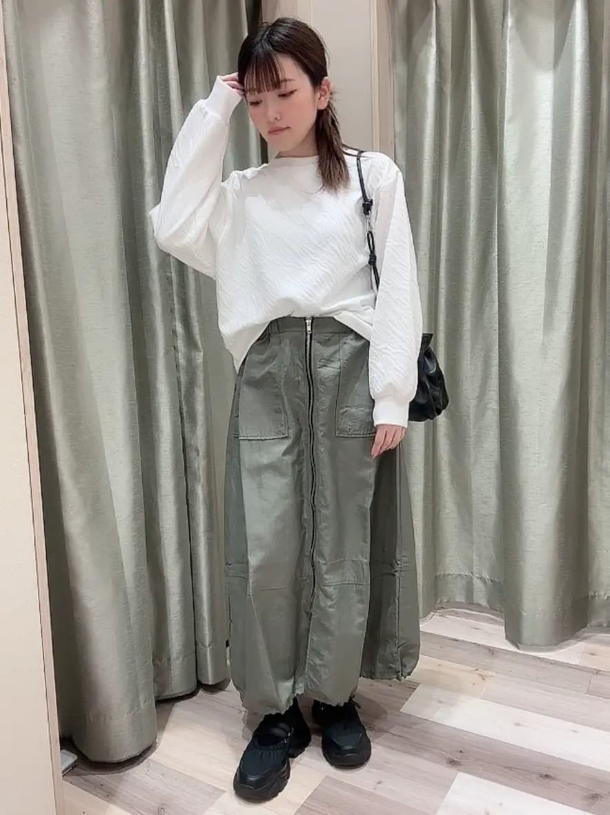 フロントZipコクーンスカート/Green Parks（グリーン パークス）の