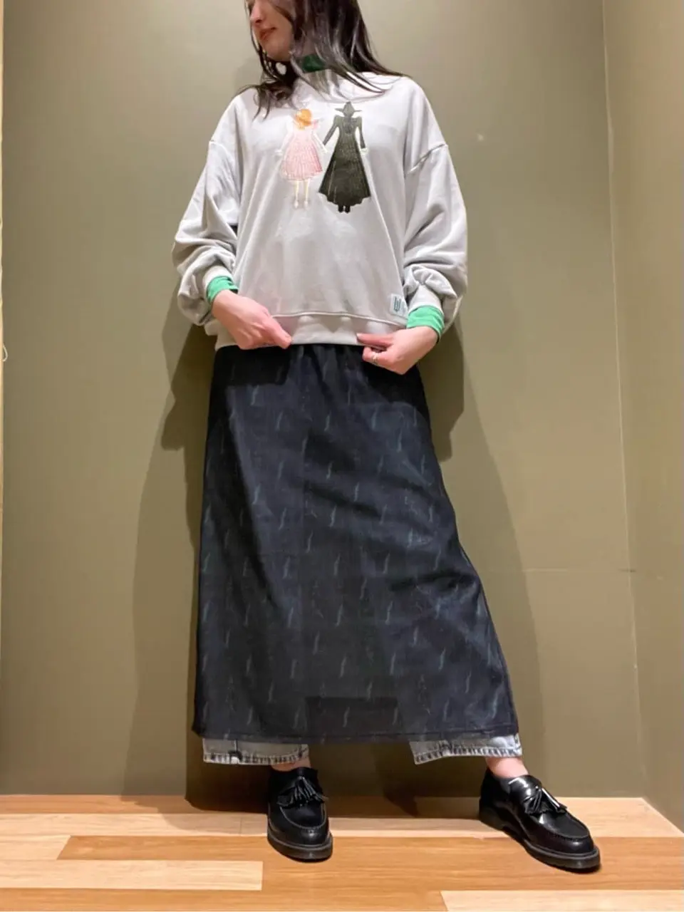 【激レア】Green Parks WICKED 刺繍 スウェット トレーナー □WICKED シルエットptスウェット/Green Parks（グリーン パークス）の