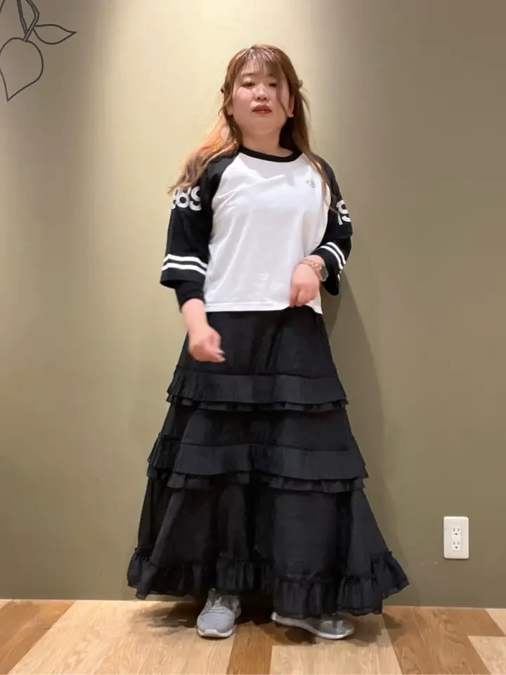 ELENCARE DUE プリーツフリルシアースカート/Green Parks（グリーン