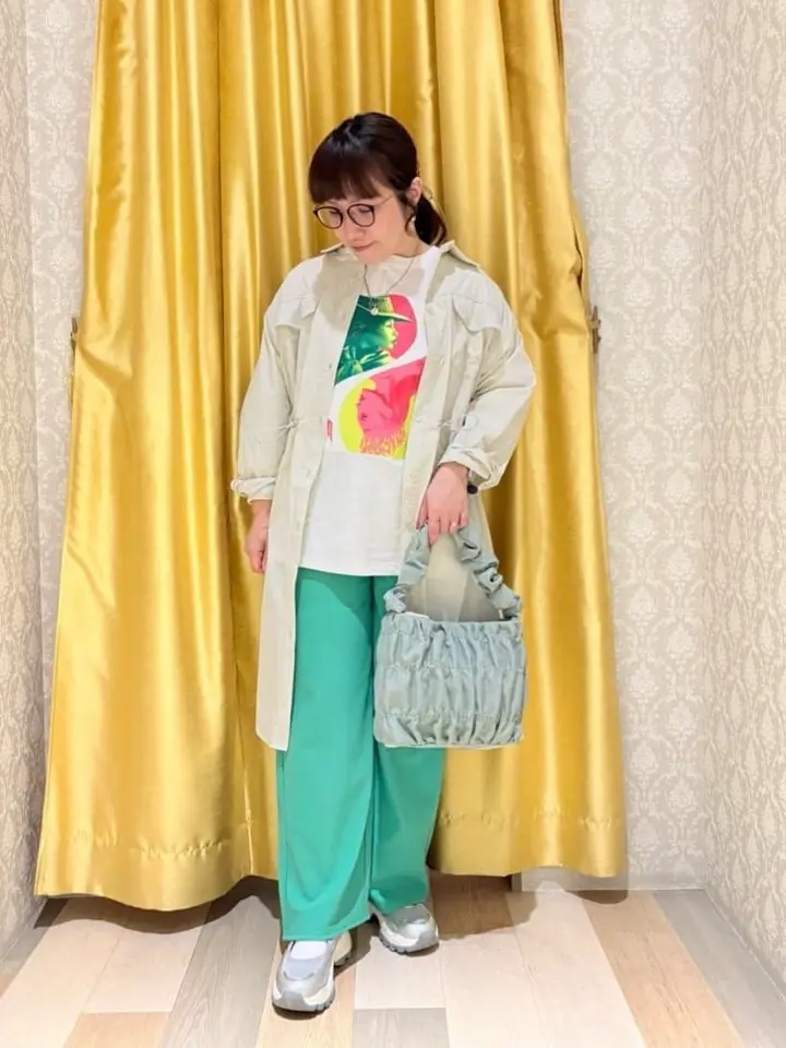 ミディ丈ミリタリーシャツワンピース/Green Parks（グリーン パークス