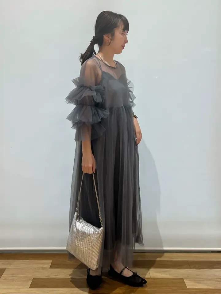 QUON メタルメッシュチェーンショルダー/Green Parks（グリーン