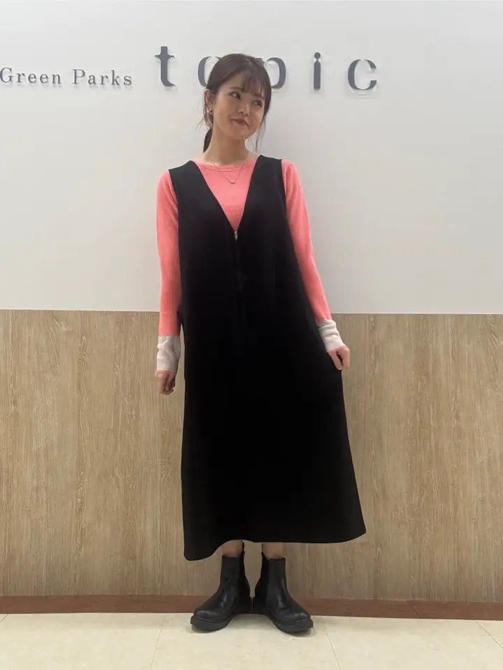 前後2WAYハーフZIPジャンパースカート/Green Parks（グリーン パークス