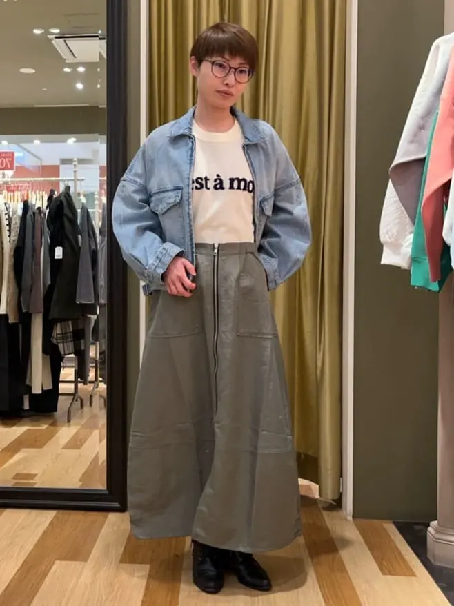 フロントZipコクーンスカート/Green Parks（グリーン パークス）の