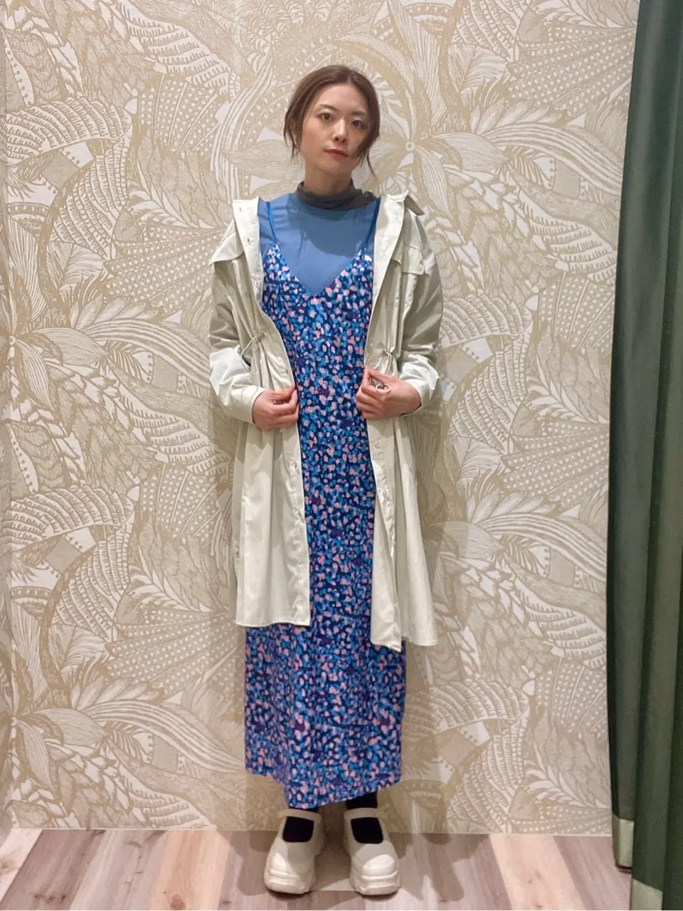 ミッキー＆フレンズ/ジャガードキャミワンピース/Green Parks