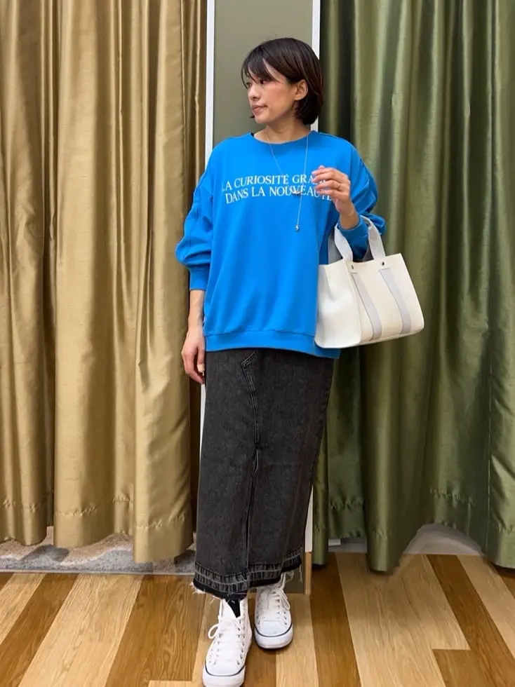 フロントスリットデニムロングスカート/Green Parks（グリーン