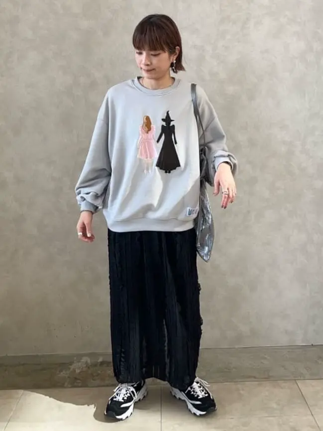 □WICKED アート刺繍スウェット/Green Parks（グリーン パークス）の