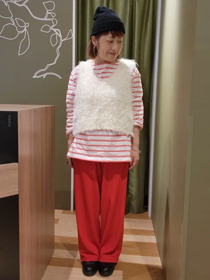 Vネックフサフサベスト/Green Parks（グリーン パークス）のベスト