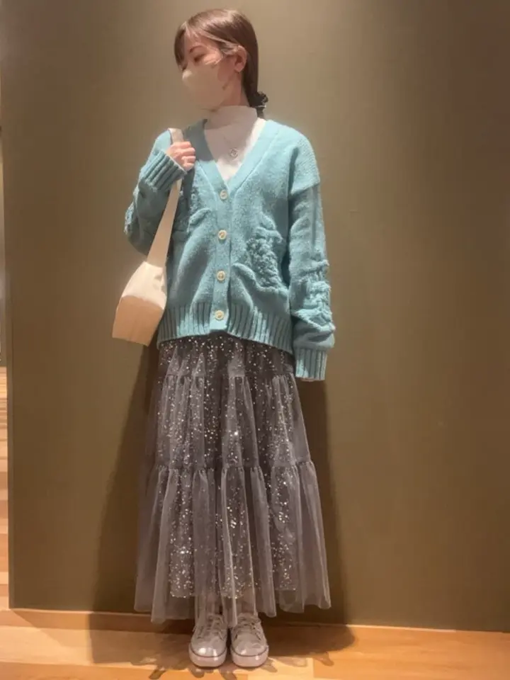 swing by バラ柄ニットカーディガン/Green Parks（グリーン パークス