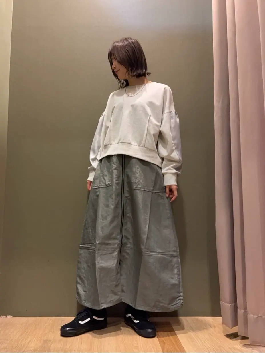 フロントZipコクーンスカート/Green Parks（グリーン パークス）の