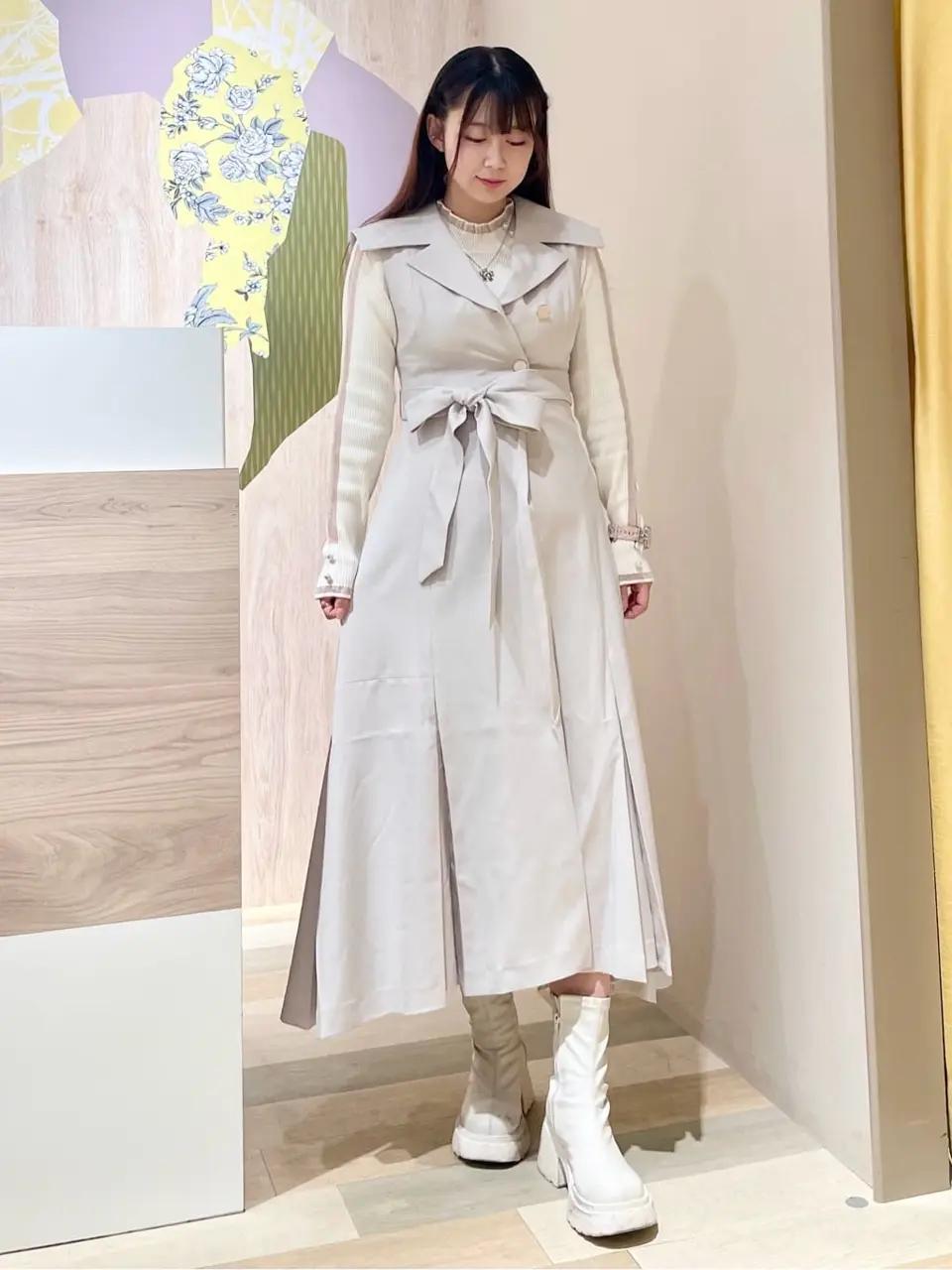 dazzlin トレンチ風ワンピース/Green Parks（グリーン パークス）の