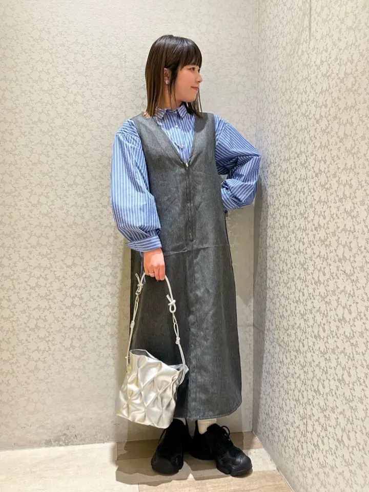 前後2WAYハーフZIPジャンパースカート/Green Parks（グリーン パークス