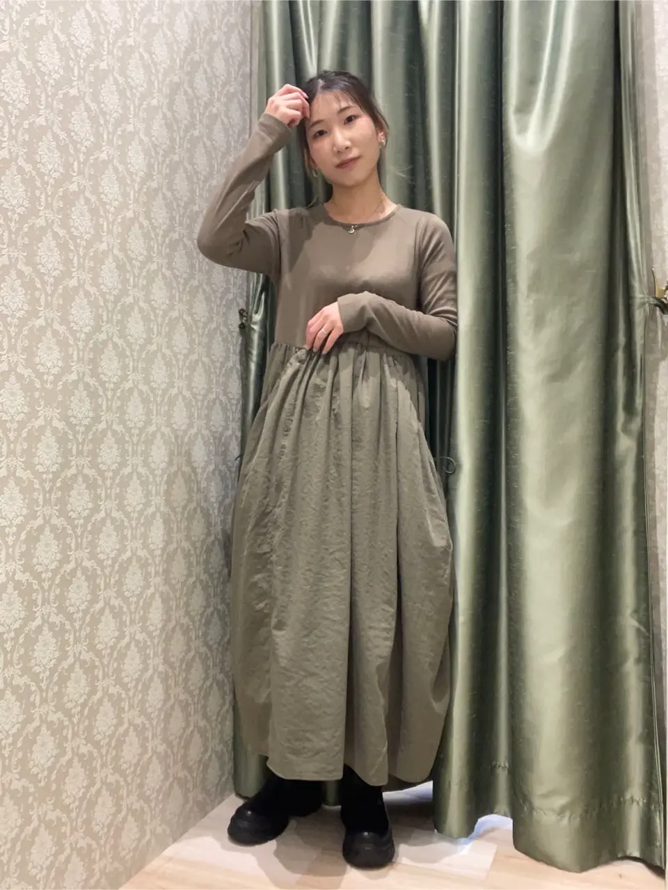 SUGAR SPOON コクーンハイブリットワンピース/Green Parks（グリーン