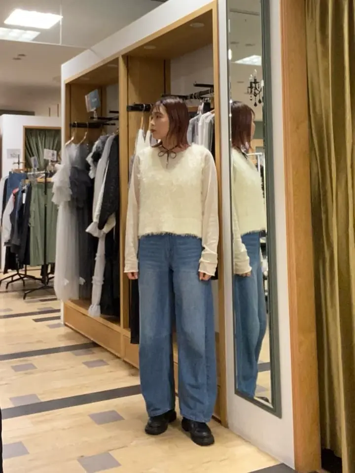 Vネックフサフサベスト/Green Parks（グリーン パークス）のベスト