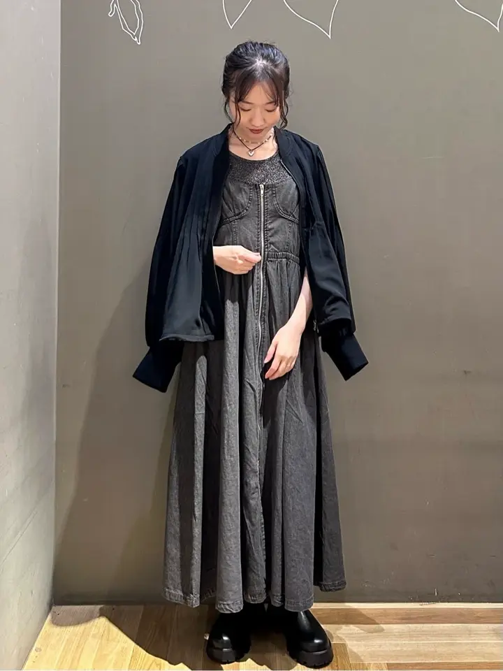 SUGAR SPOON コルセットデニムキャミワンピ/Green Parks（グリーン