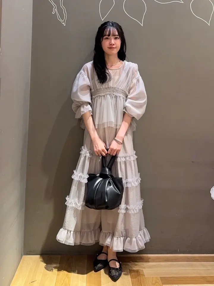 Railmeオーガンジーワンピース(インナーOP付)/Green Parks（グリーン