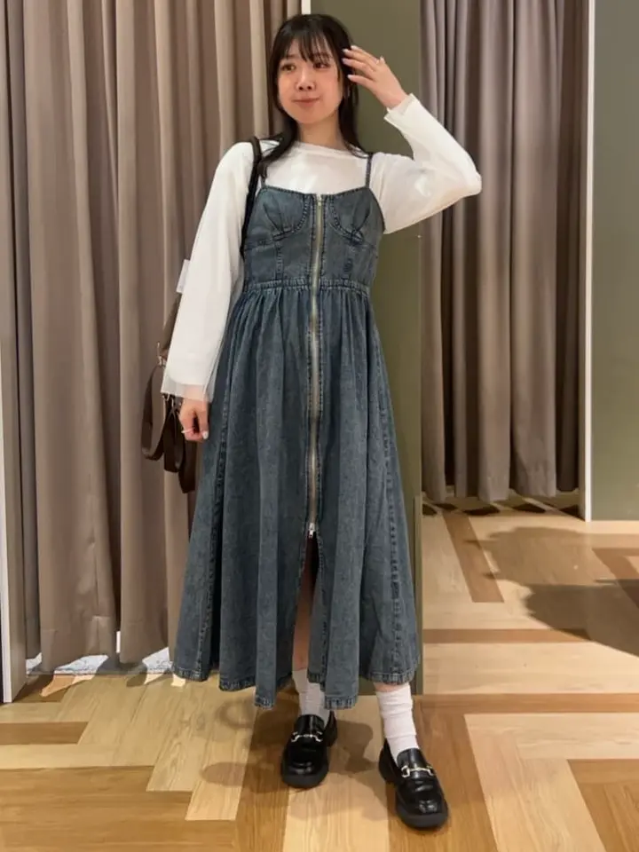 SUGAR SPOON コルセットデニムキャミワンピ/Green Parks（グリーン