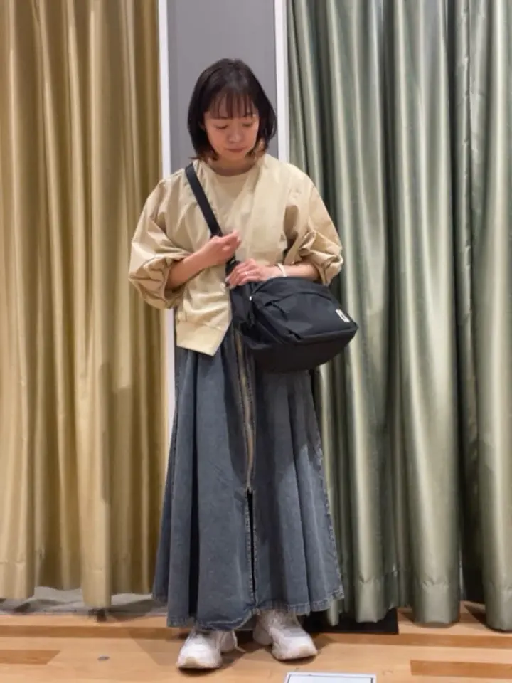 PLEATS PLEASE ダークグリーン ストライプ 長袖　アンサンブル PLLEATS PLEASE 斜めプリーツ ロング トップ PLEATS PLEASE SPECTRUM