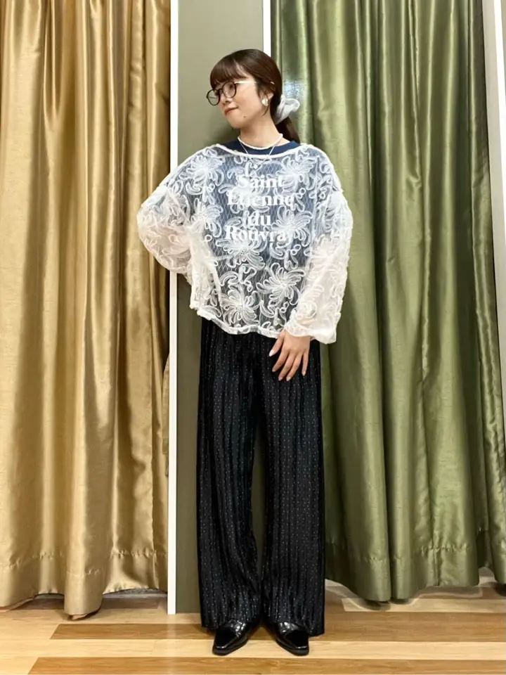 多段フェミニンロゴボックスTシャツ/Green Parks（グリーン パークス