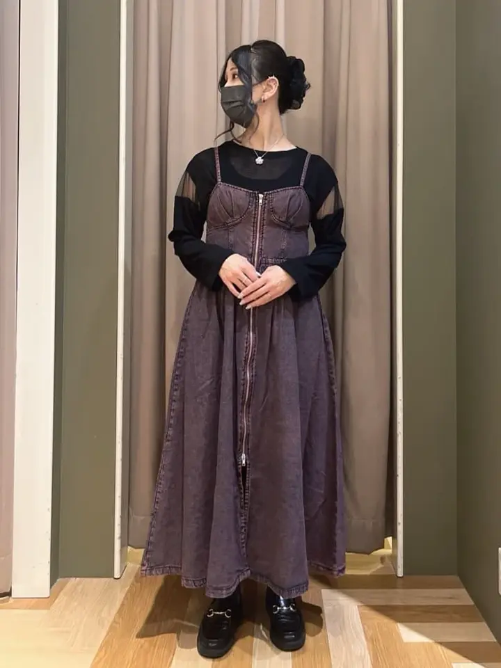 SUGAR SPOON コルセットデニムキャミワンピ/Green Parks（グリーン