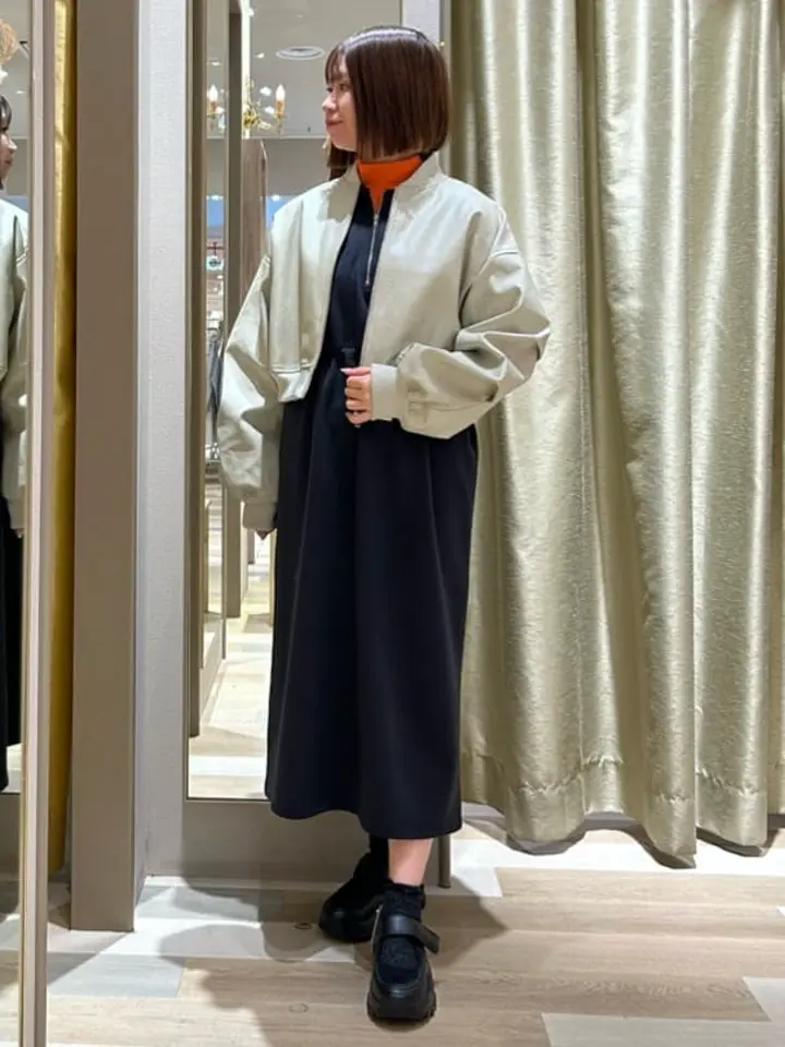 ハーフZIPトラックワンピース/Green Parks（グリーン パークス）の