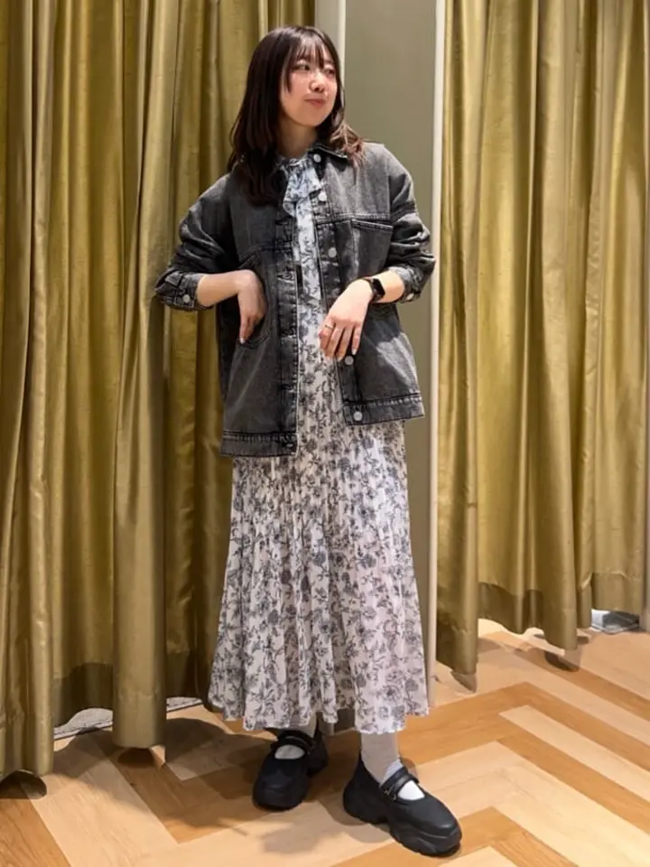 dazzlin フレンチスリーブ花柄ワンピース/Green Parks（グリーン