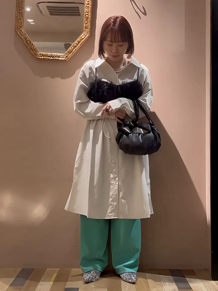 ミディ丈ミリタリーシャツワンピース/Green Parks（グリーン パークス