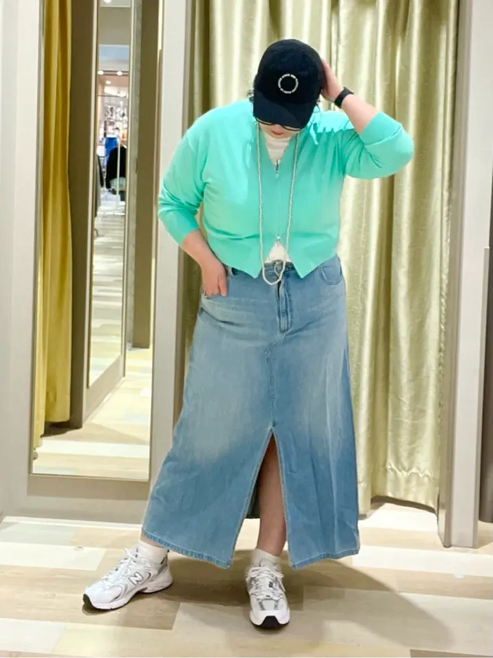 HERMES ミントグリーン ジップアップカーディガン ジップアップ