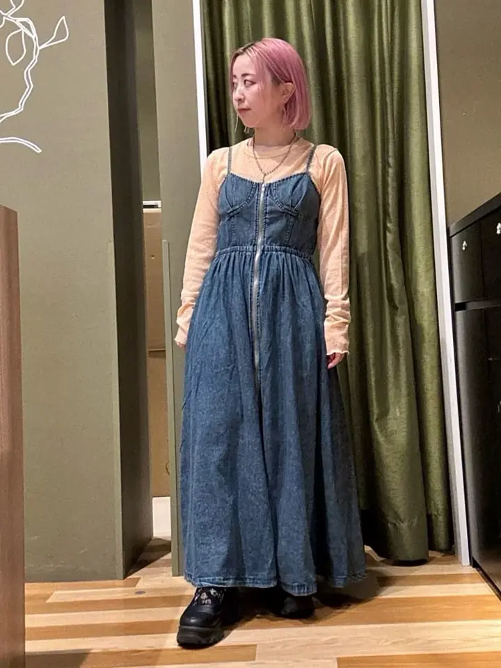 SUGAR SPOON コルセットデニムキャミワンピ/Green Parks（グリーン