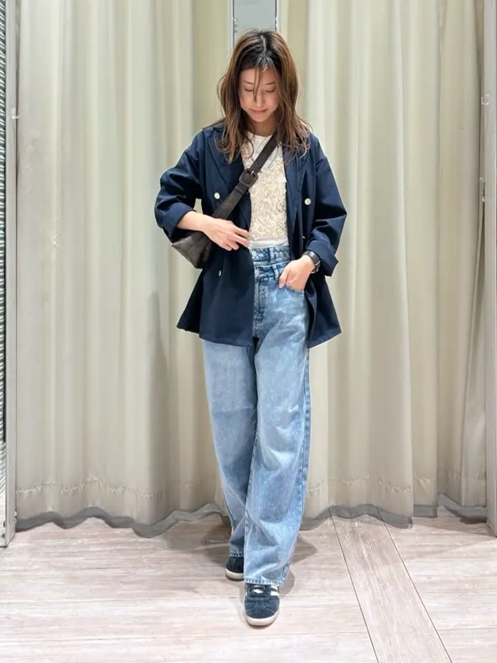 SET2点ベスト+配色ステッチワンピース/Green Parks（グリーン パークス