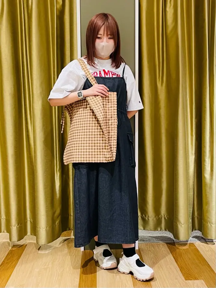 カーゴポケットデニムキャミワンピース/Green Parks（グリーン