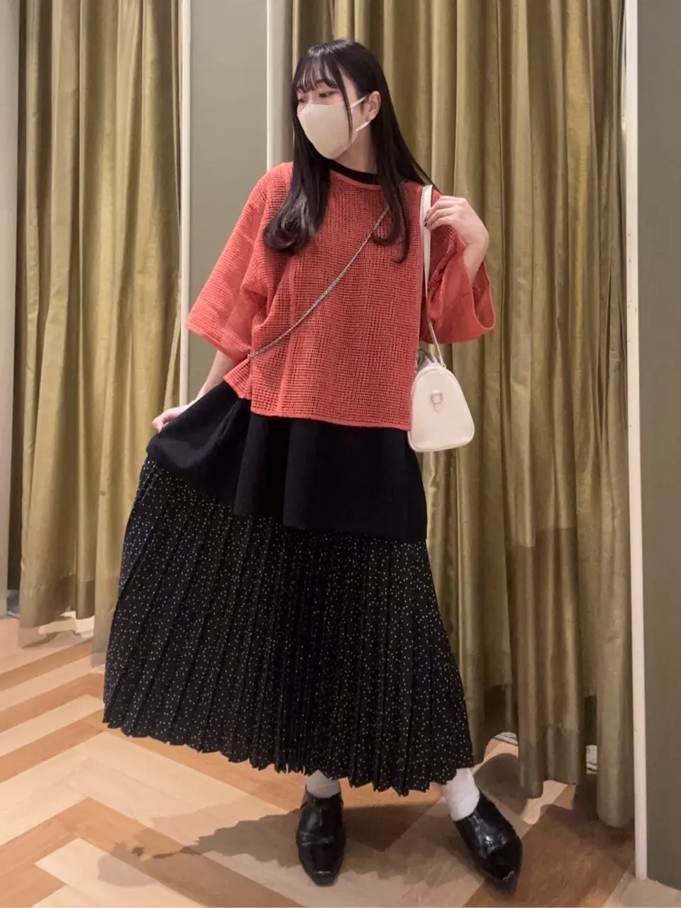 微光沢 柄プリーツスカート/Green Parks（グリーン パークス）の