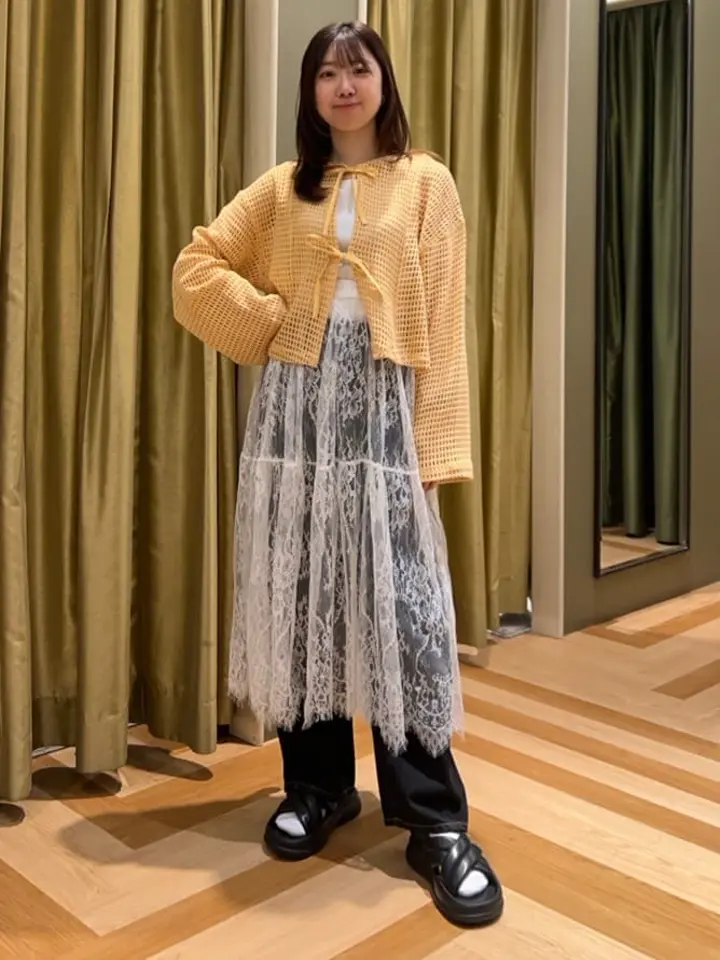 ELENCARE DUE レースティアードスカート/Green Parks（グリーン