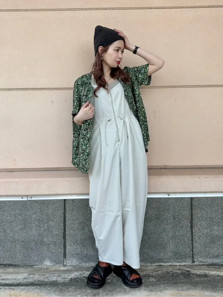 ZIP付きドロストコクーンサロペット/Green Parks（グリーン パークス