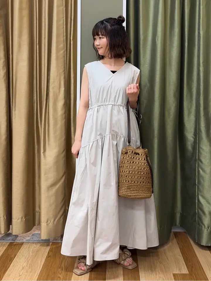 ELENCARE DUE ドロストティアードワンピ/Green Parks（グリーン