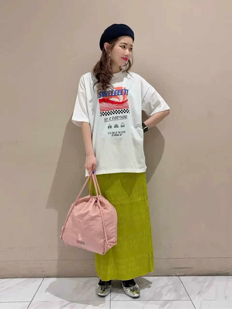 □WICKED アイコン刺繍ナップサック/Green Parks（グリーン パークス